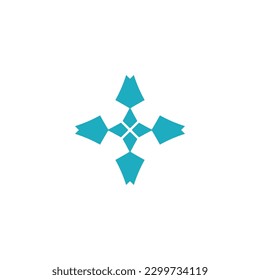 Vector icon 4 corners luck symbol good deeds logo