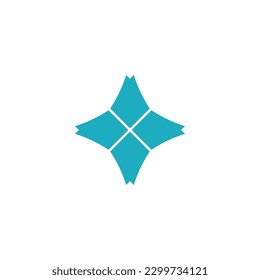 Vector icon 4 corners luck symbol good deeds logo