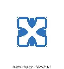 Vector icon 4 corners luck symbol good deeds logo