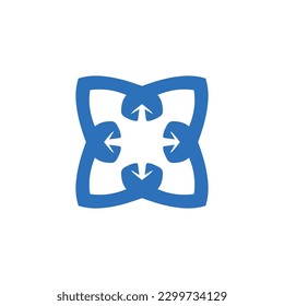 Vector icon 4 corners luck symbol good deeds logo