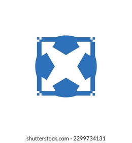 Vector icon 4 corners luck symbol good deeds logo