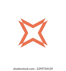 Vector icon 4 corners luck symbol good deeds logo