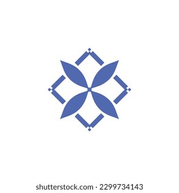Vector icon 4 corners luck symbol good deeds logo