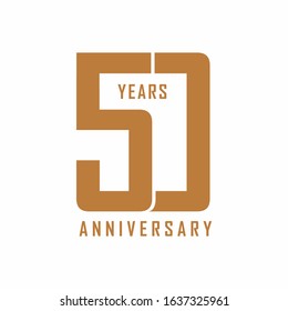 Vector icon for 50th anniversary, logo label for 50th birthday. Vector illustration.