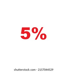 vector icon 5%,symbol design template.