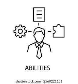 Vector icon for abilities. Abstract illustration for talent, performance, and capacity development.