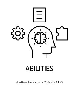 Vector icon for abilities. Abstract illustration for talent, performance, and capacity development.