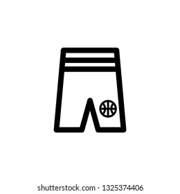 an vector icon about basketball short outline