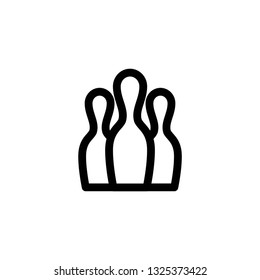 an vector icon about bowling pin outline