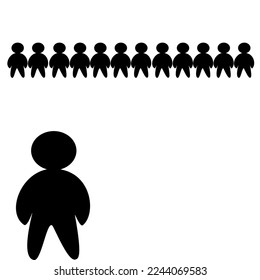 Vector icon about expelled from group society.