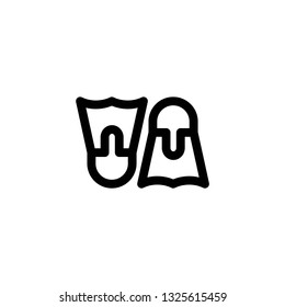 an vector icon about flippers outline