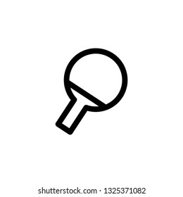an vector icon about ping pong racket outline