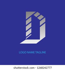vector icon abstract design letter logo d