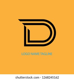 vector icon abstract design letter logo d