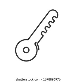 Vector icon of an abstract key. Simple flat design for website and app