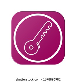 Vector icon of an abstract key. Simple flat design for website and app
