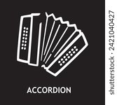 vector icon for accordion, musical instruments