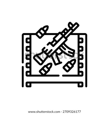 Vector icon of action genre symbol, ideal for film, movie, entertainment, and adventure themes