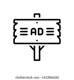 Vector icon for ad plank