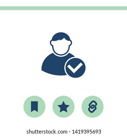 Vector icon of add friend contact. Add user sign icon. Avatar icon.
