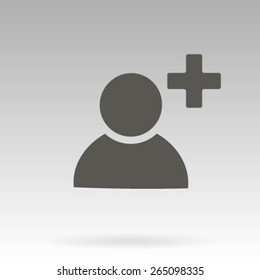 vector icon of add friend contact
