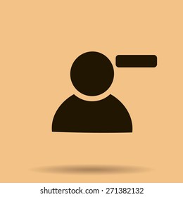 Vector icon of add friend contact. Add user sign icon. Avatar icon.