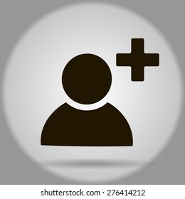 vector icon of add friend contact