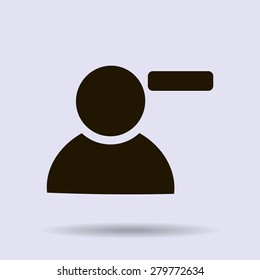 Vector icon of add friend contact. Add user sign icon. Avatar icon.