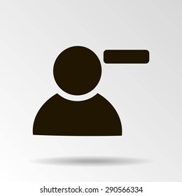 Vector icon of add friend contact. 