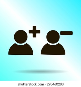 vector icon of add friend contact