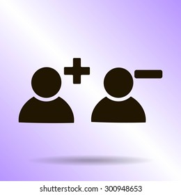 vector icon of add friend contact