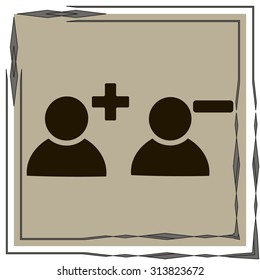 vector icon of add friend contact