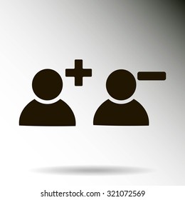 vector icon of add friend contact