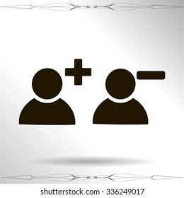 vector icon of add friend contact