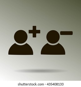 vector icon of add friend contact