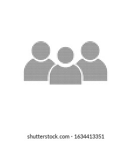 vector icon add people in halftone