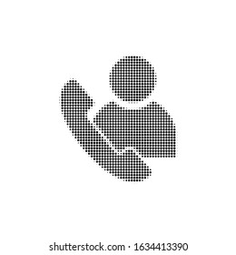 vector icon add people in halftone