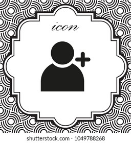 vector icon add people on a geometric background