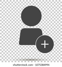 Vector icon to add a user, add a person or create a Friend List