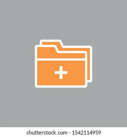 Vector icon added folder. Document symbol