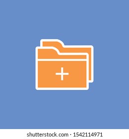 Vector icon added folder. Document symbol