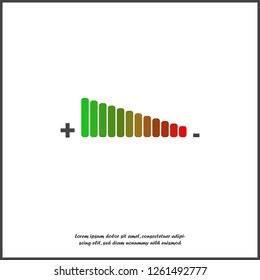 Vector icon adjustment of loudness on white isolated background. Layers grouped for easy editing illustration. For your design.