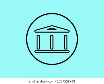 vector icon, admin building, house symbol