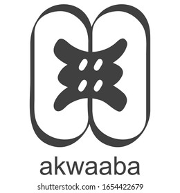vector icon with African Adinkra symbol  Akwaaba