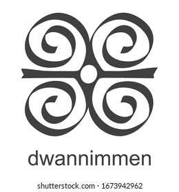 vector icon with African Adinkra symbol Dwannimmen