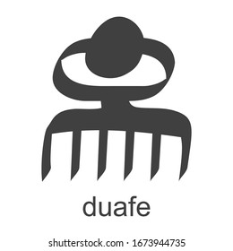 vector icon with African Adinkra symbol Duafe