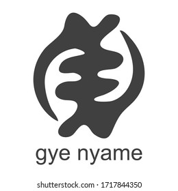 Vector icon with African Adinkra symbol  Gye Nyame