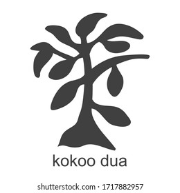 Vector icon with African Adinkra symbol Kokoo Dua  