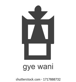 Vector icon with African Adinkra symbol  Gye Wani 