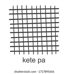 Vektorillustration-Symbol mit dem afrikanischen Adinkra-Symbol Kete Pa